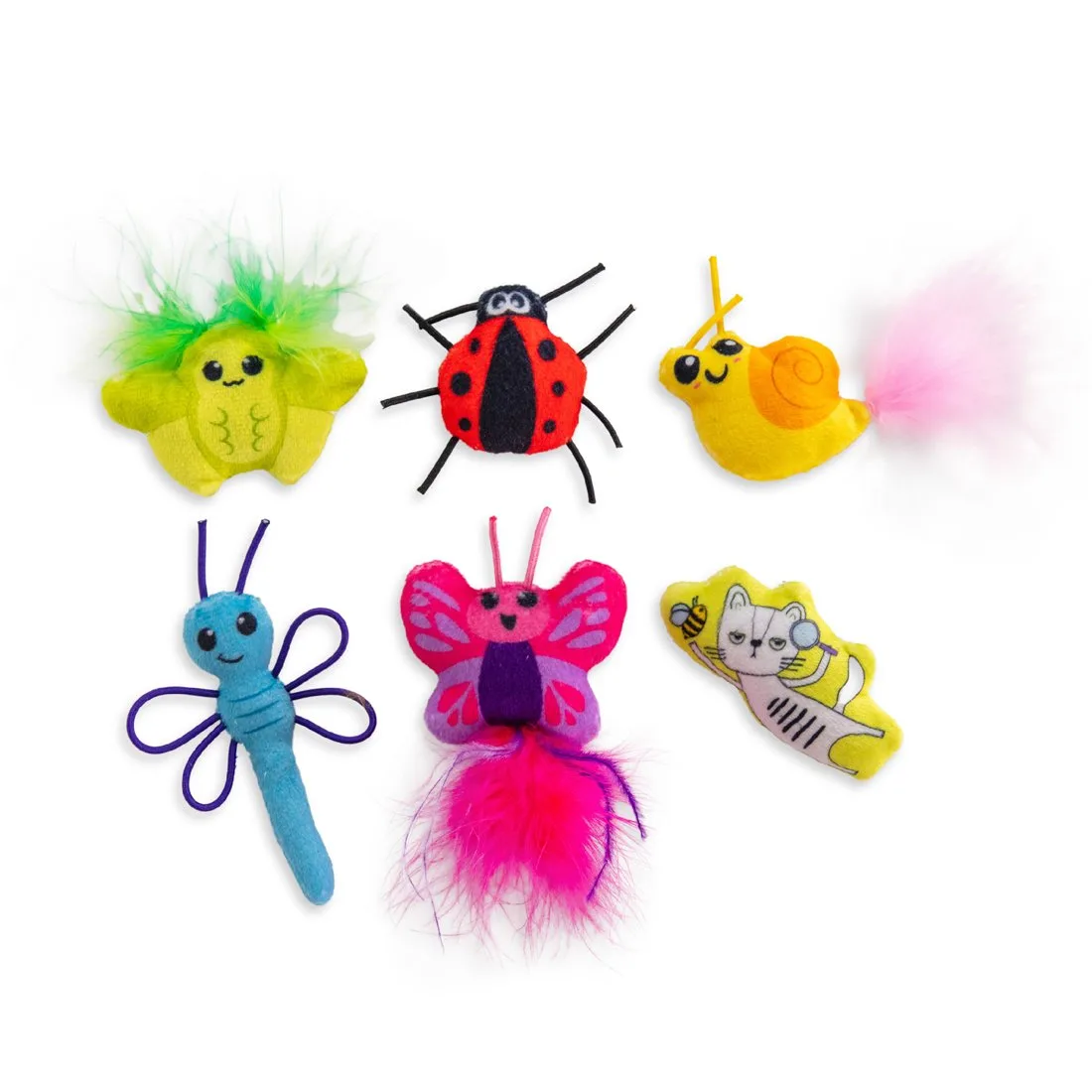 Petpark игрушка для кошек Звездочки с перьями и лентами с кошачьей мятой, 2 шт.Petpark игрушка для к фото 6