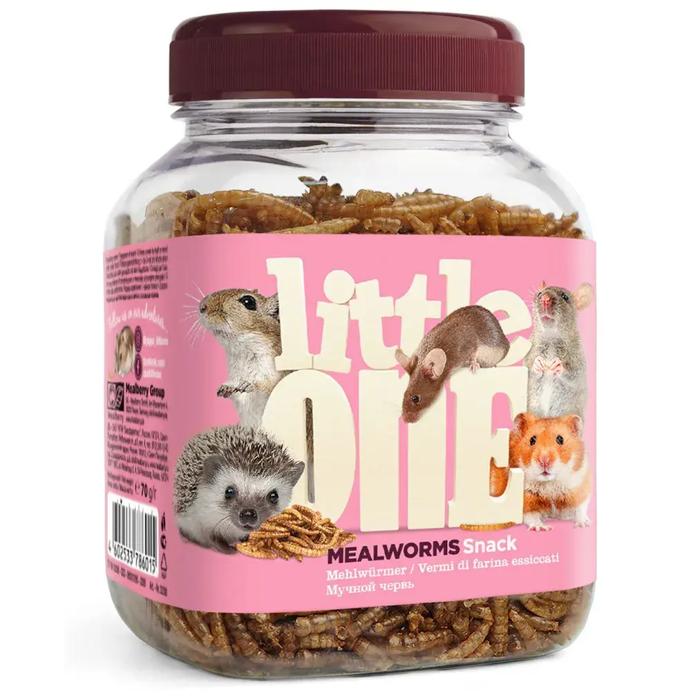 LITTLE ONE Мучной червь лакомство для всеядных грызунов (70 г)