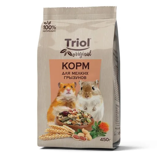 Корм для мелких грызунов, 450г, Triol Original