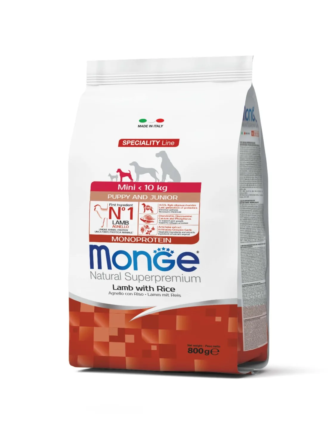 Monge Dog Speciality Line Monoprotein Mini сух д/щенков мелких пор Ягненок с рисом 800гр