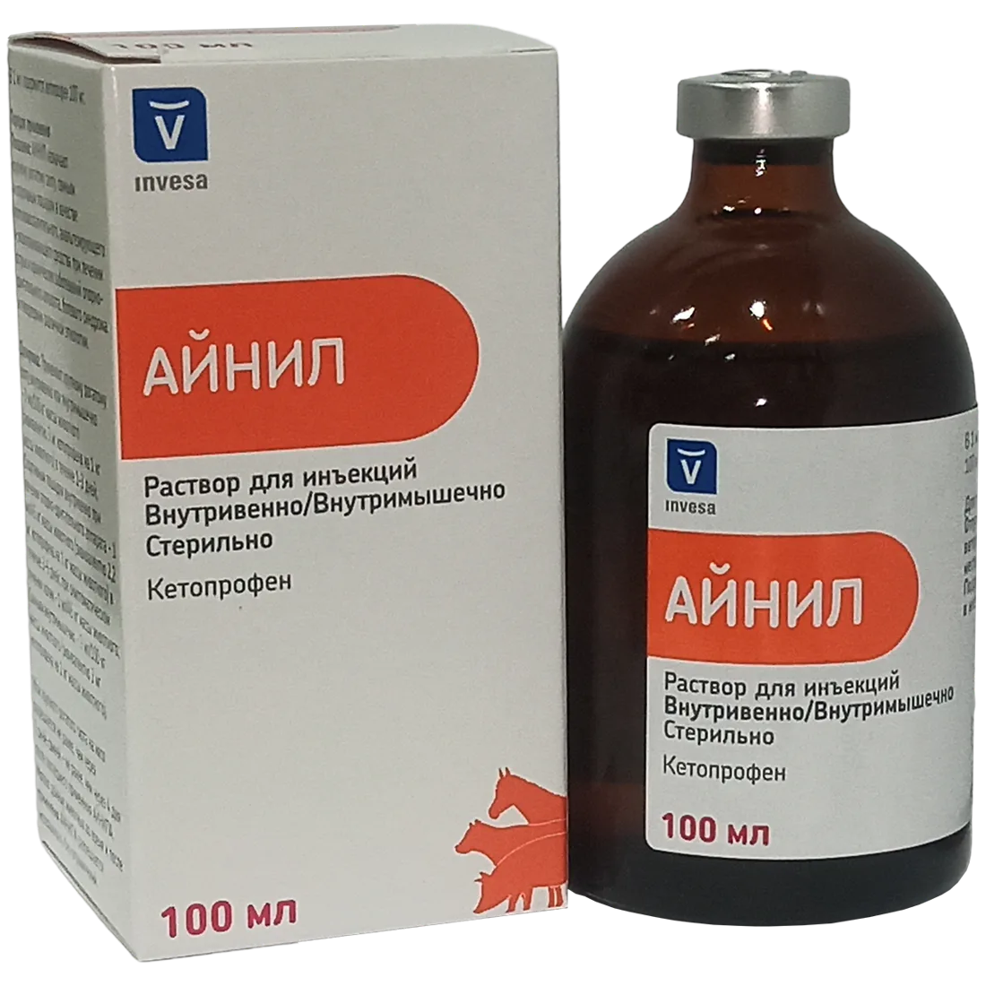 Айнил р-р д/ин 100 мл (кетопрофен 10%)