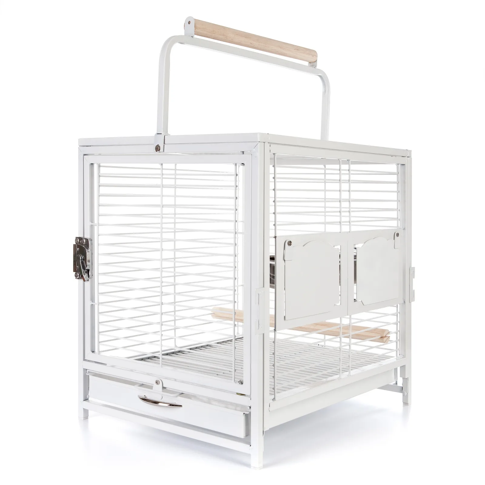 SkyRus Клетка-переноска для птиц CA1160, белая, 46х38х48см