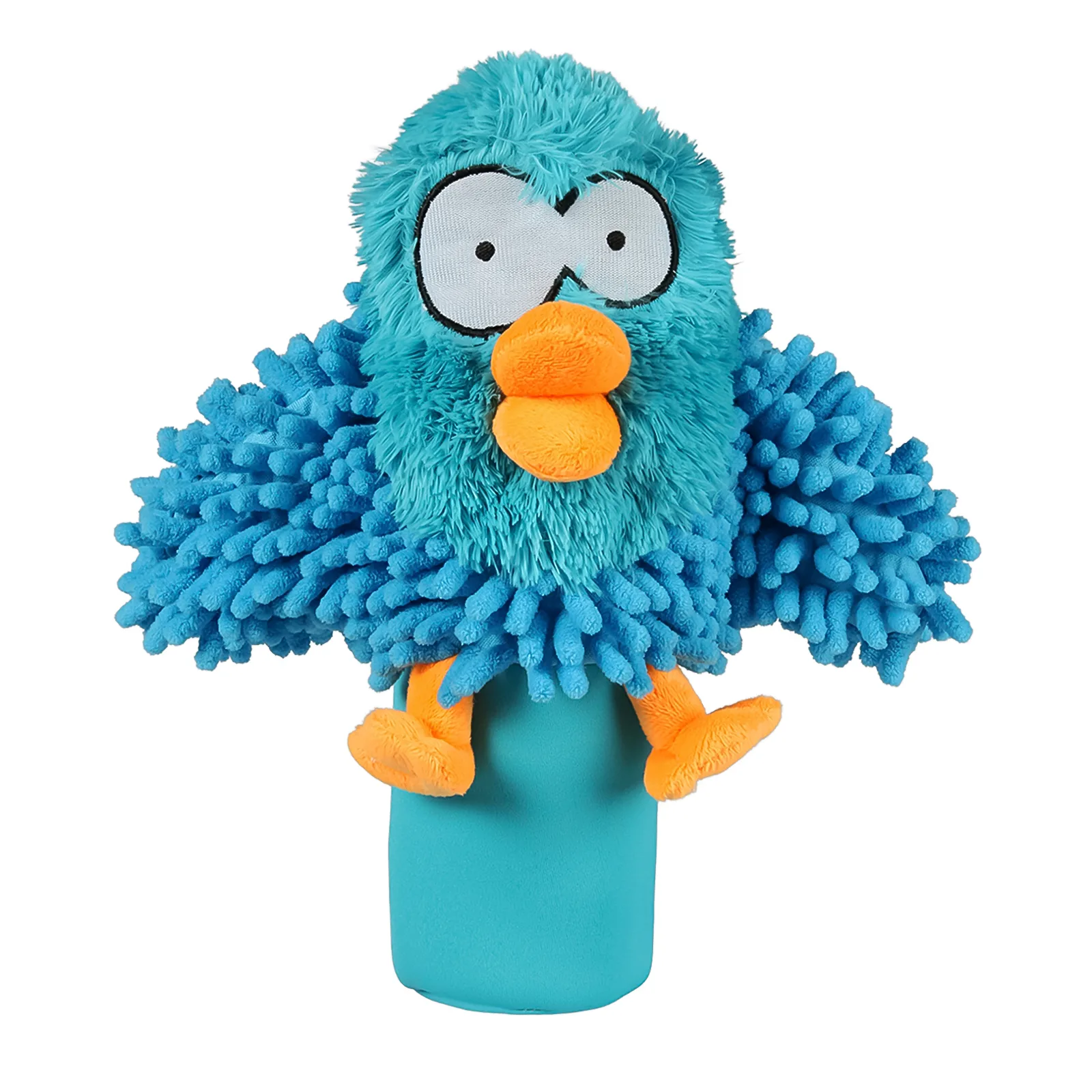 Игрушка для собак EBI Coockoo "Oohoo" с бутылкой и пищалкой, голубая, 27см