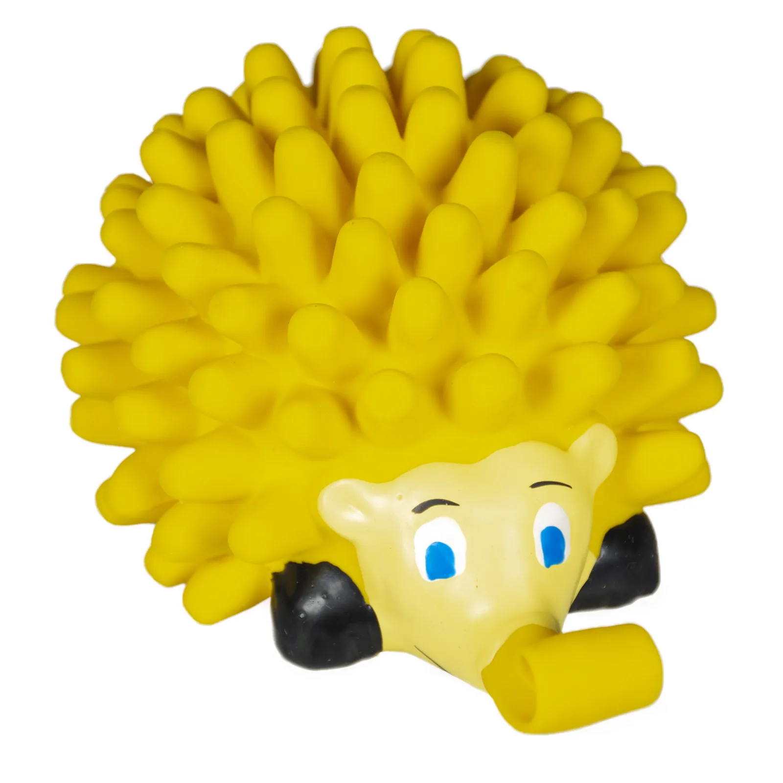 Игрушка для собак латексная Duvo+ "Ежик с пищалкой", желтая, 9 х 11.5 х 6см