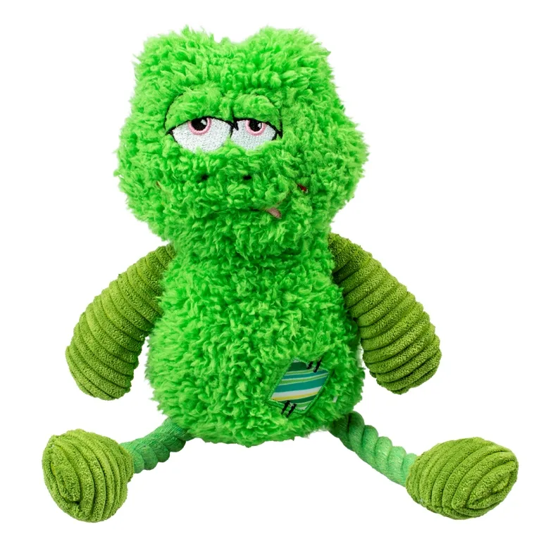 Игрушка для собак плюшевая Duvo+ "Довольная лягушка", зеленая, 16 х 30 х 7см