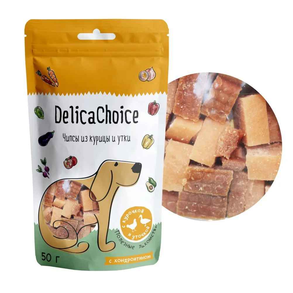ДеликаЧойс Чипсы из курицы и утки 50г 1х50 шт, шт