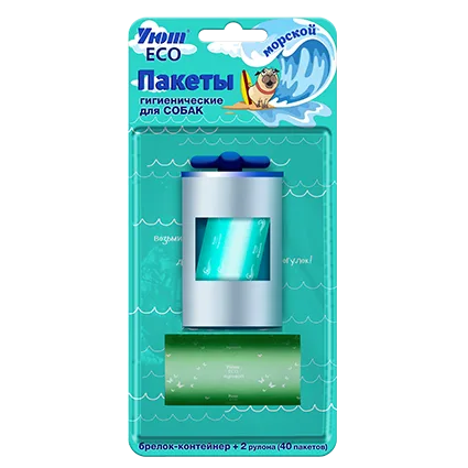 УЮТ ECO Морской пакеты для выгула 1*20 (40 пакетов+ контейнер)