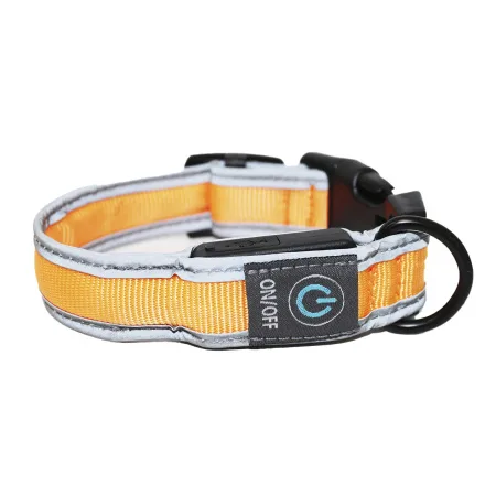Ошейник для собак №1 Shine Led USB Эконил 2.5 х 25-30см XS желтый неон, арт. Ц906желтХС фото 2
