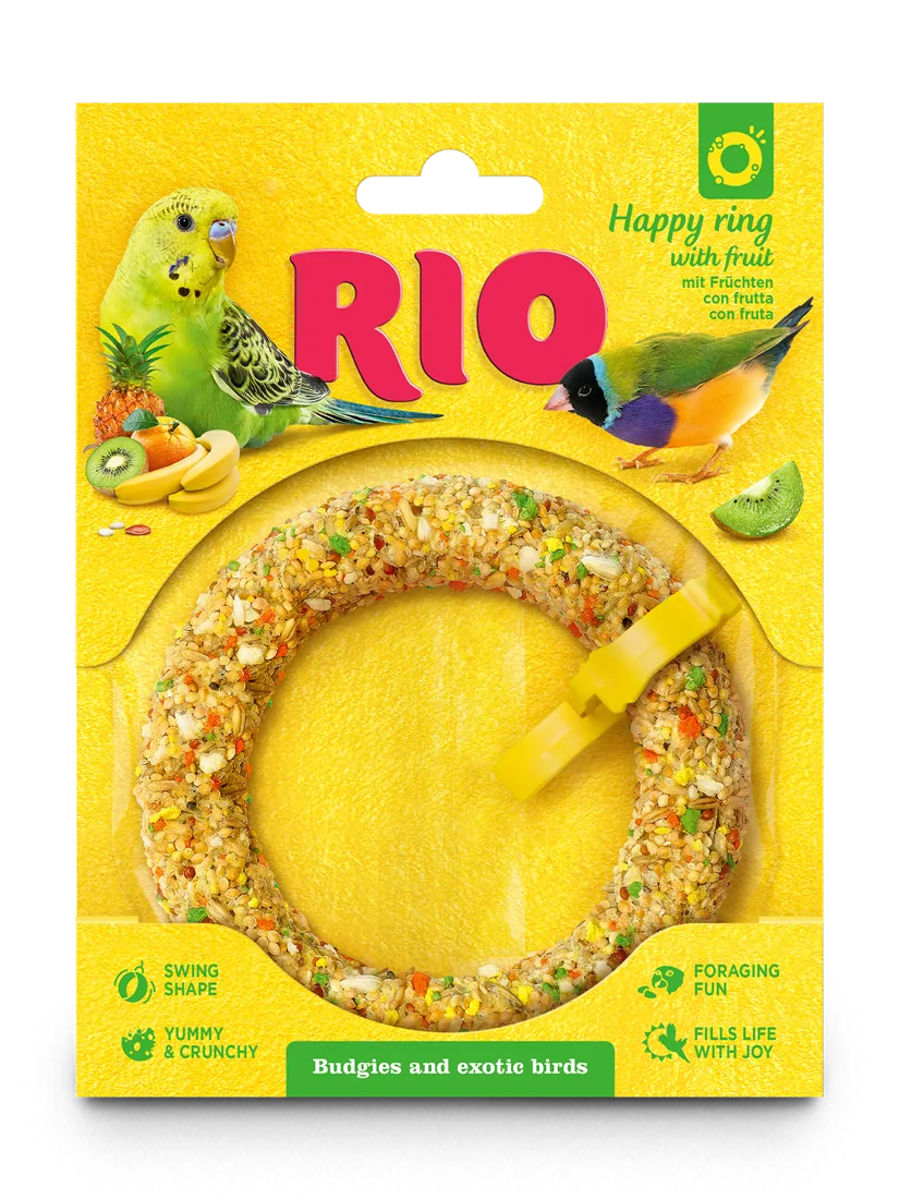 RIO ВЕСЕЛОЕ КОЛЕЧКО лакомство-игрушка для волнистых попугаев и экзотов 80 гр