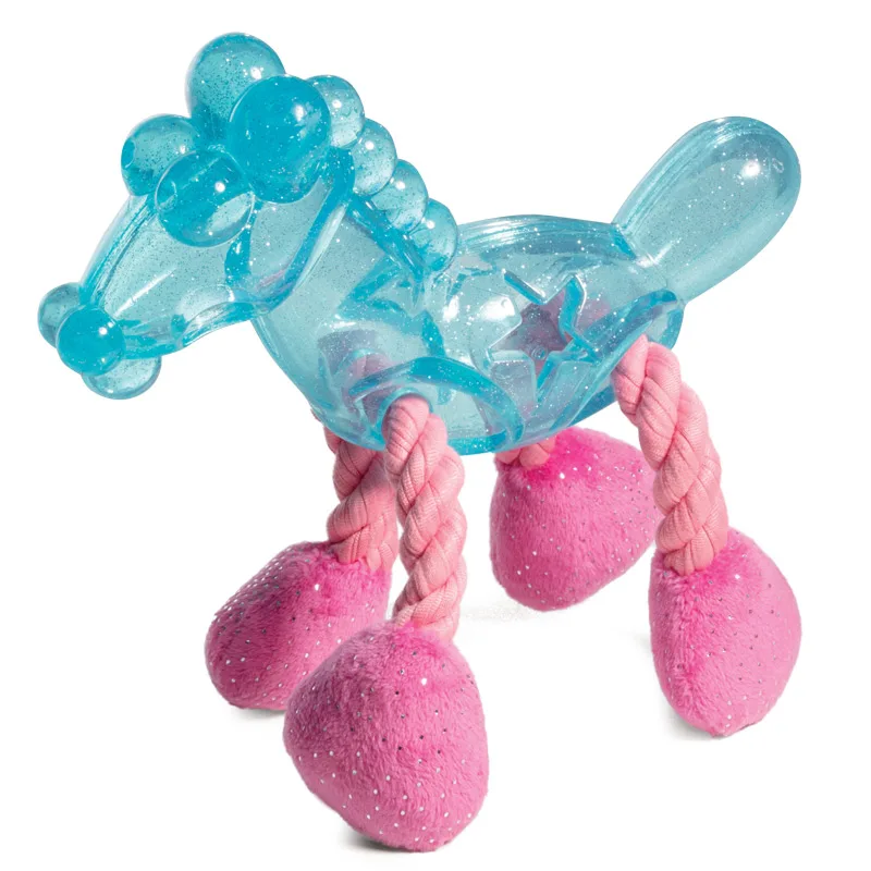 Игрушка для щенков Triol Puppy "Лошадка", 18см, цвет голубой, розовый