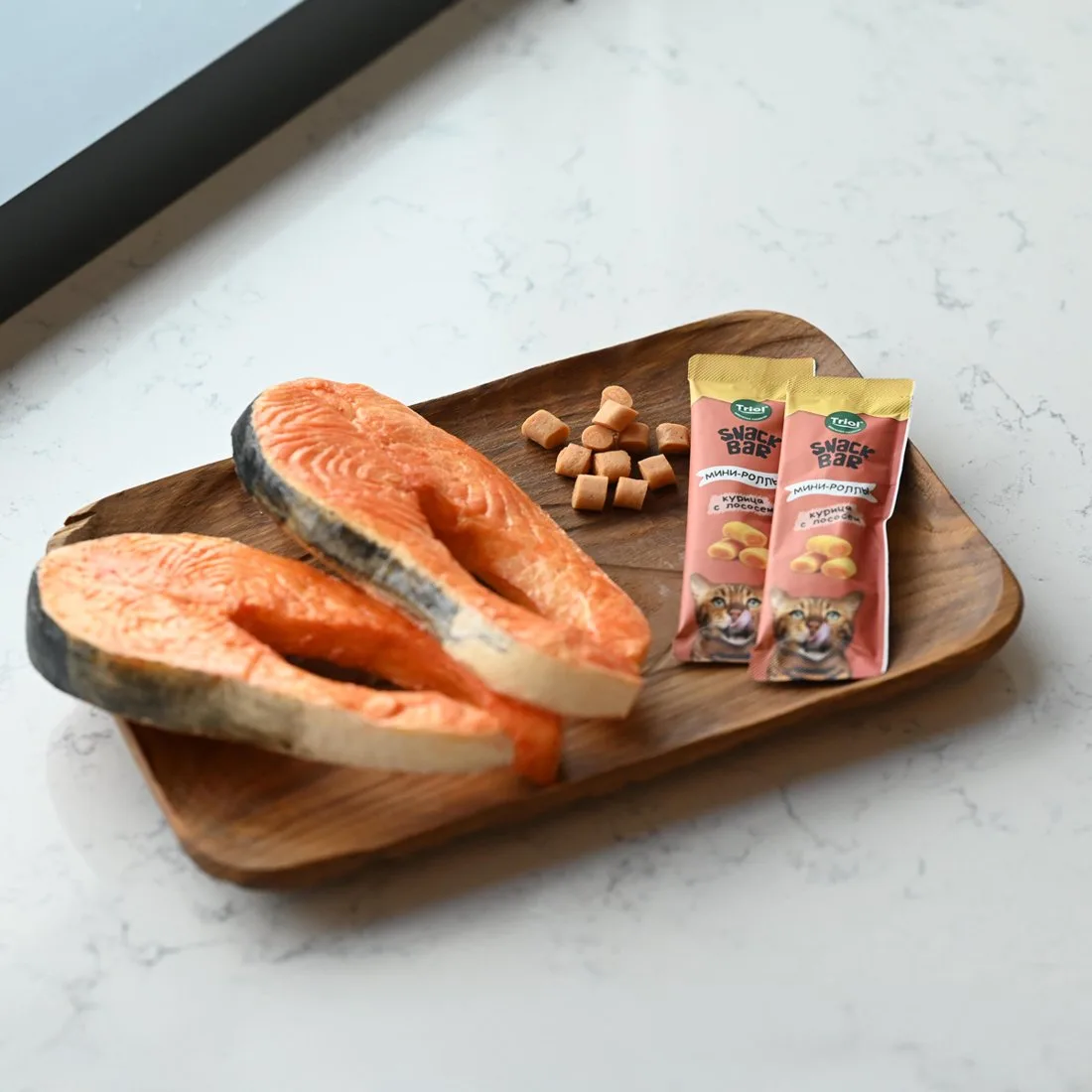 Triol SNACK BAR Лакомство для кошек "Мини-роллы с начинкой из курицы с тунцом", 40г, шт фото 5
