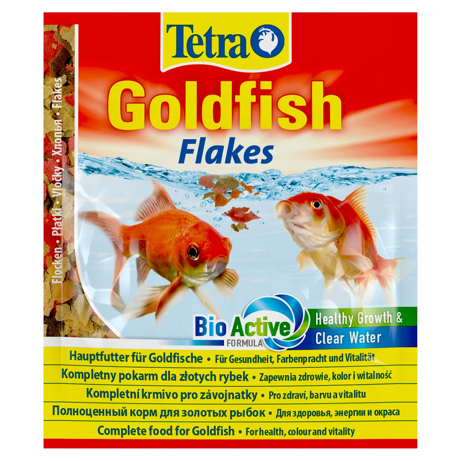 Корм в хлопьях для всех видов золотых рыбок TetraGoldfish, пакетик, 12г