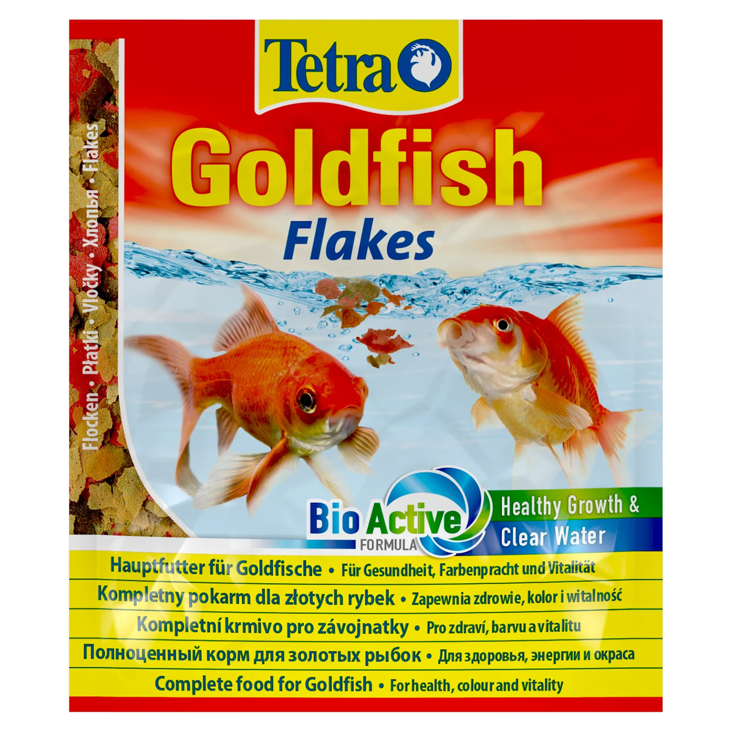 Корм в хлопьях для всех видов золотых рыбок TetraGoldfish, пакетик, 12г фото 2