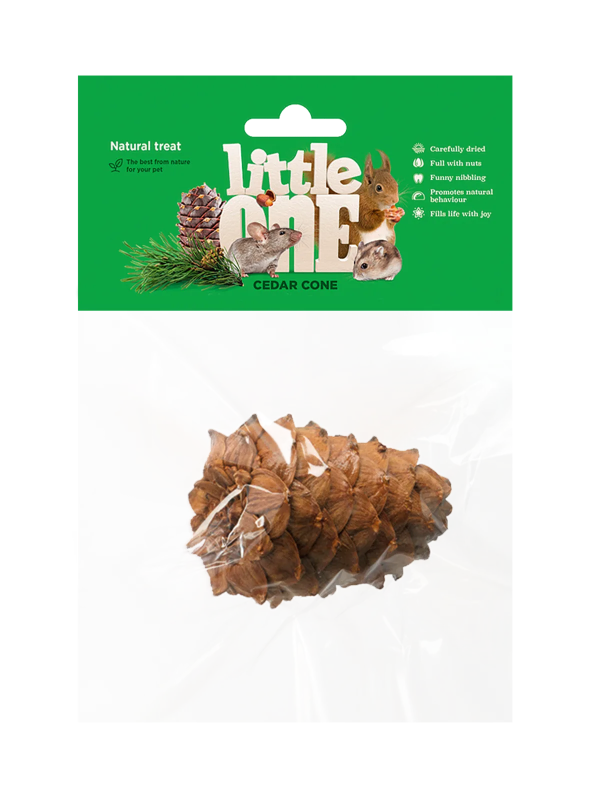 Игрушка-лакомство для грызунов "Кедровая шишка" Little One, 1шт