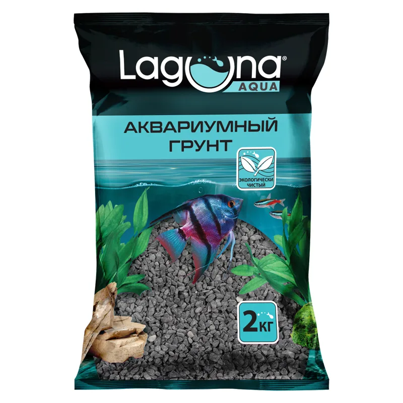 Грунт "Крошка черная", 2-4мм, 2кг, Laguna фото 2
