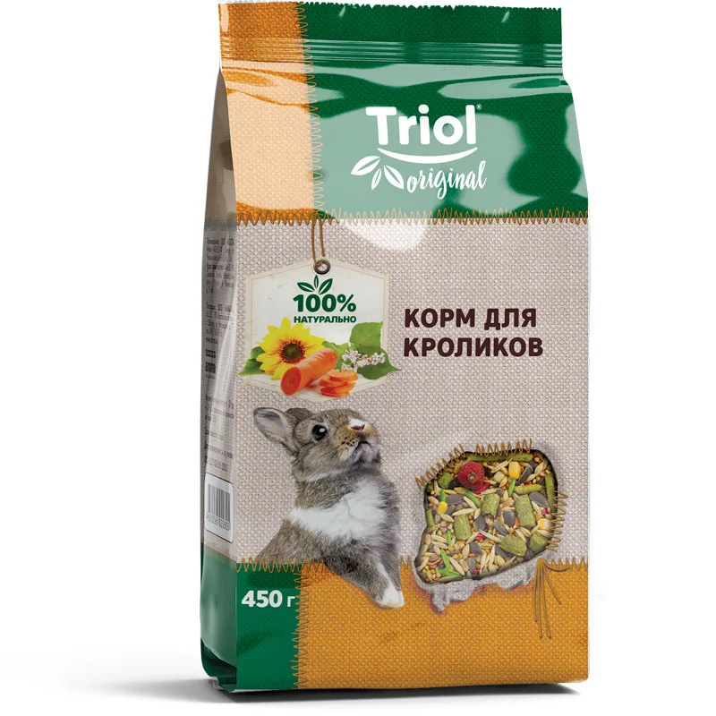 Корм для кроликов, 450г, Triol Original фото 2