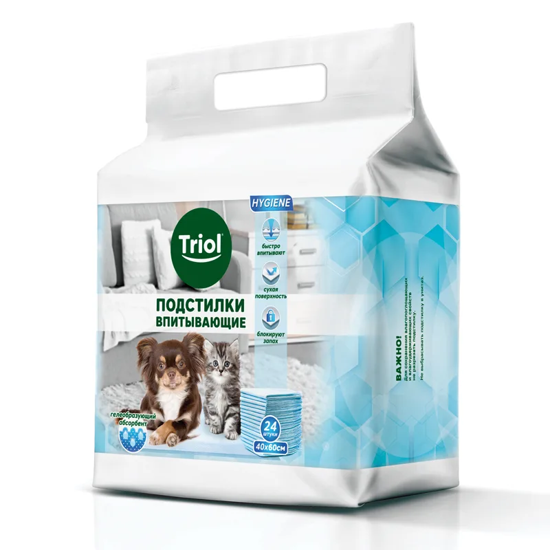 Подстилки впитывающие, 450*600мм (уп.24шт.), серия HYGIENE, Triol фото 2