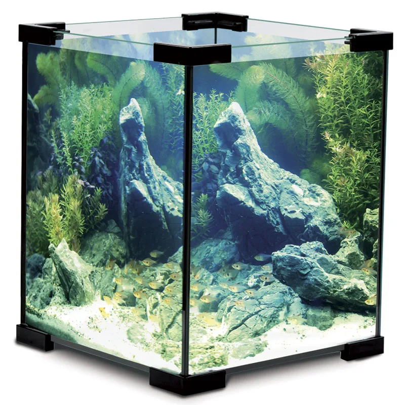 Аквариум Crystal, черный, 18л, 250*250*300мм, Laguna