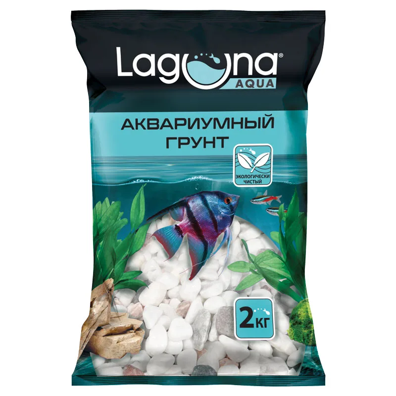 Грунт "Бело-розовый меланж", 3-4мм, 2кг, Laguna фото 2