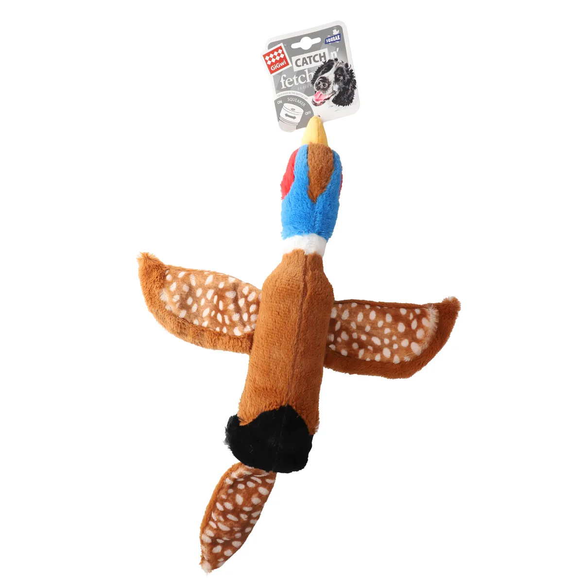 Игрушка для собак Птица с бутылкой- пищалкой 57см, серия CATCH & FETCH, GiGwi