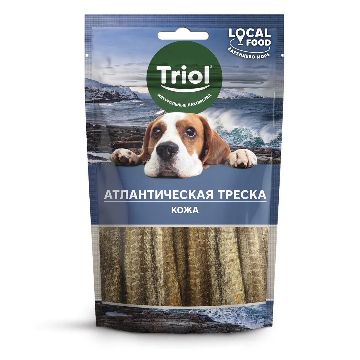 Triol LOCAL FOOD Лакомство для собак "Кожа атлантической трески", 40г