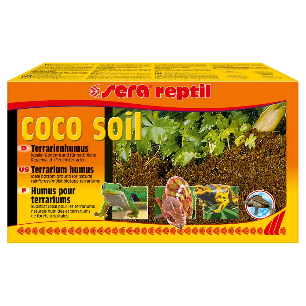 Грунт для террариума Sera "Reptil Coco Soil" из кокосового волокна, брикет, 8л