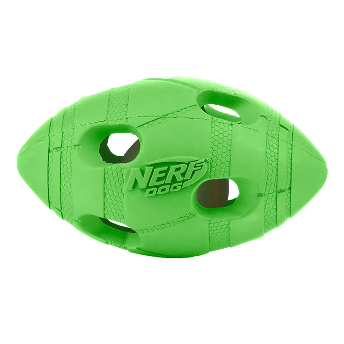 Игрушка для собак NERF Мяч для регби светящийся 10см