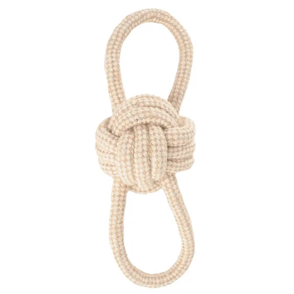 Игрушка из хлопка и джута для собак Triol Мяч с петельками, D7.6см, L24см